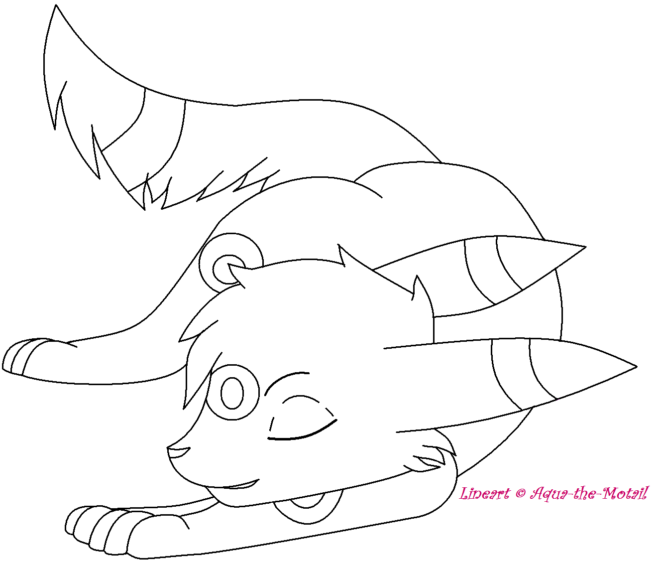 Umbreon lineart old by tobiseh on