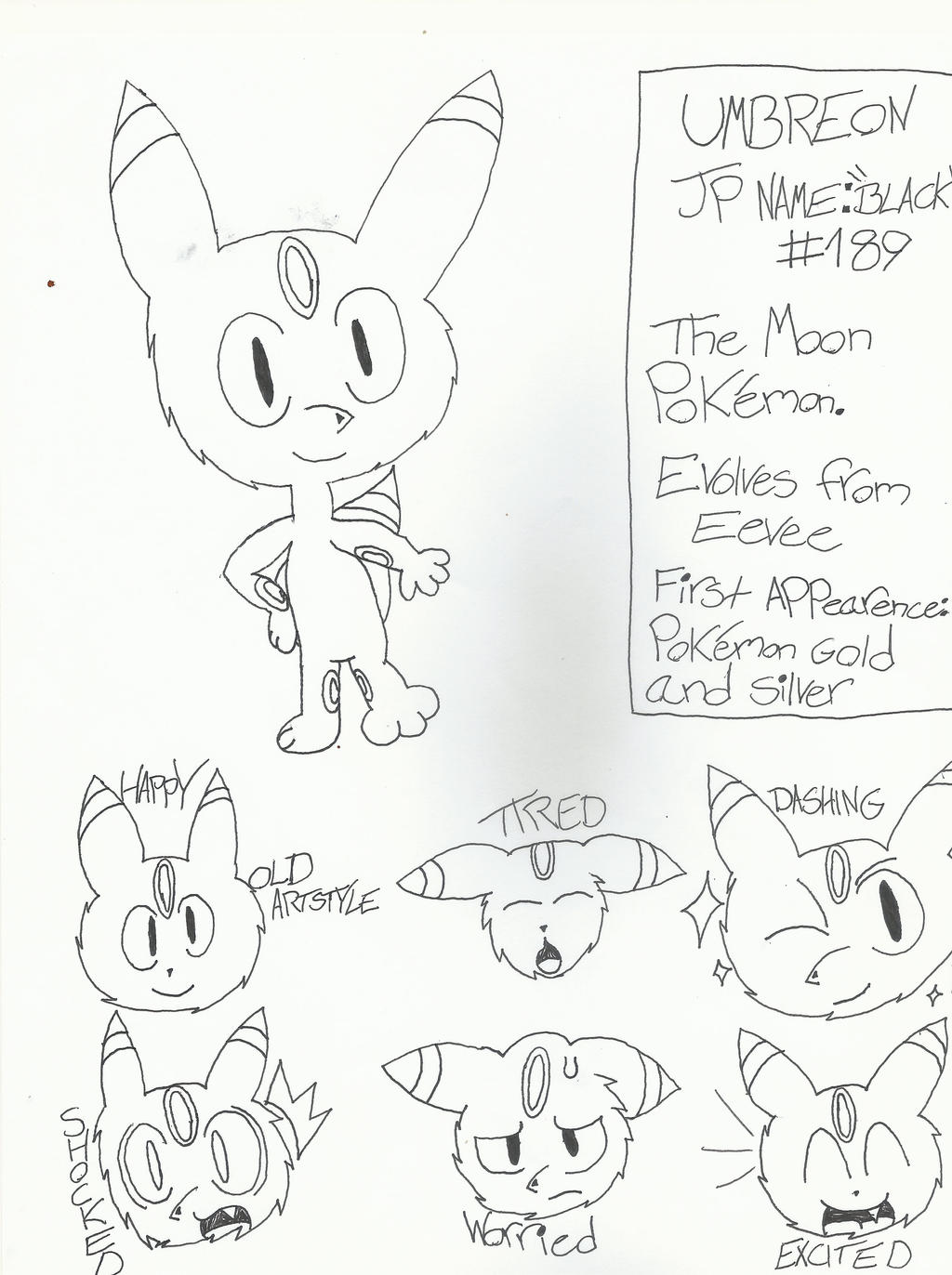 Umbreon reference sheet by ninten on