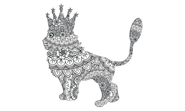 Lion coloring page for adults images â browse photos vectors and video