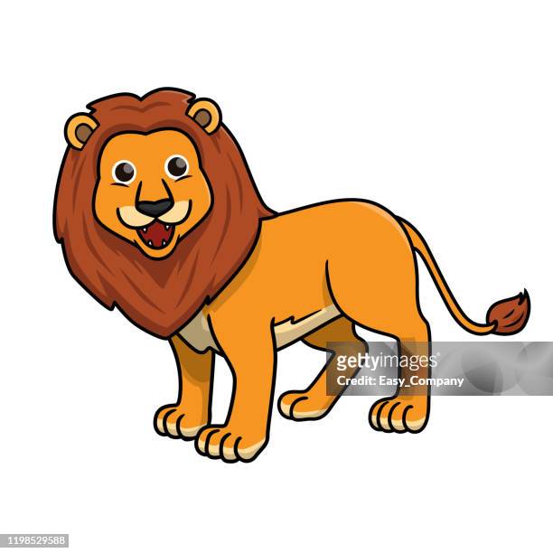 Vector illustration of lion isolated on white background high