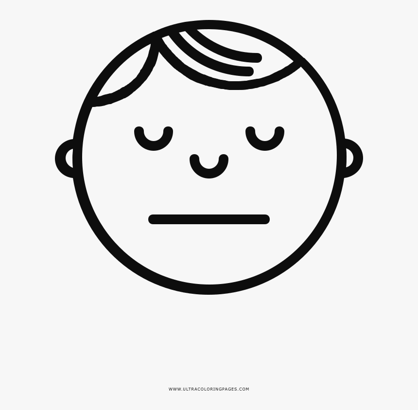 Dibujo de cara triste para colorear