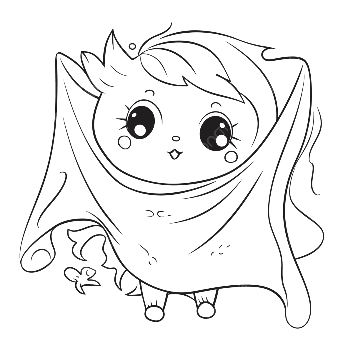 Dibujo de quiero dibujar una niãa con cobija para colorear pãgina quema boceto vector png dibujos dibujo de ala dibujo de niãa dibujo de anillo png y vector para dcargar gratis