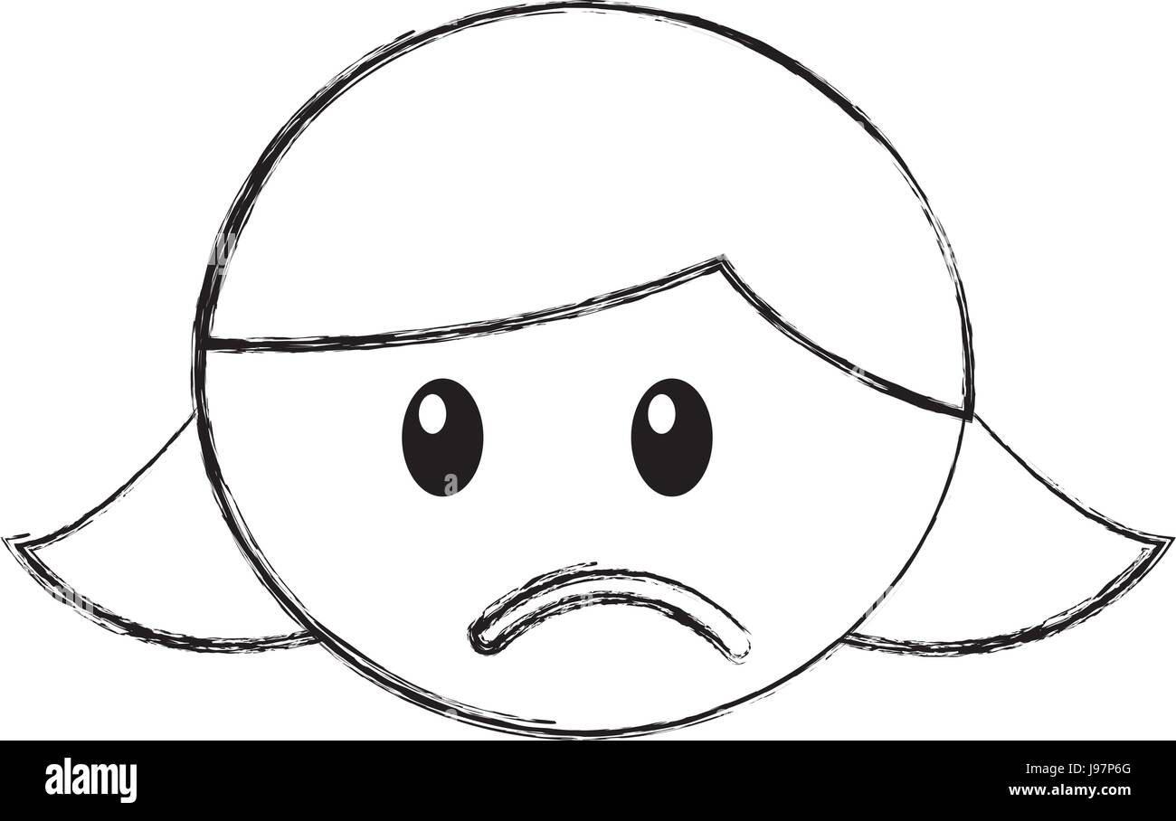 Child facial expression sad black and white stock photos images