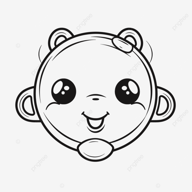Dibujo de bebã mono cara para colorear pãgina quema boceto vector png dibujos dibujo bebe dibujo de mono dibujo de ala png y vector para dcargar gratis