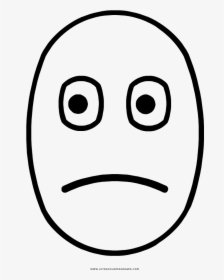 Dibujo de cara triste para colorear