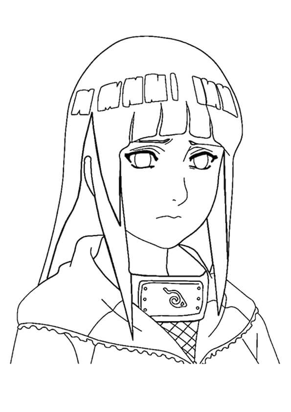 Cara triste de hinata para colorear imprimir e dibujar â