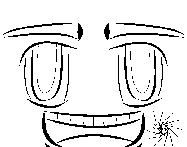 Dibujo de cara sonriente para colorear