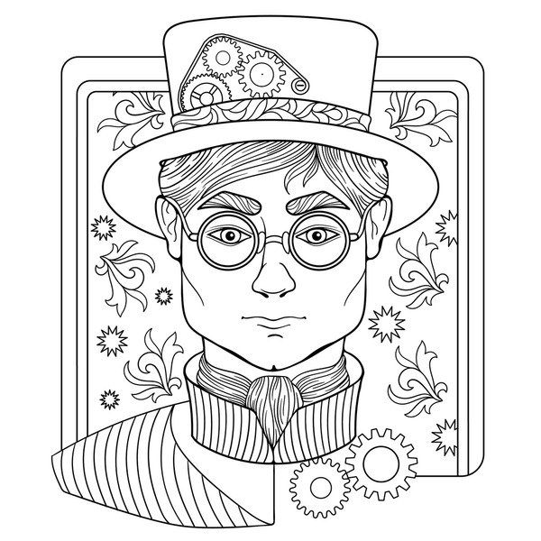 Imãgenes fotos de stock objetos en d y vectores sobre coloring page steampunk
