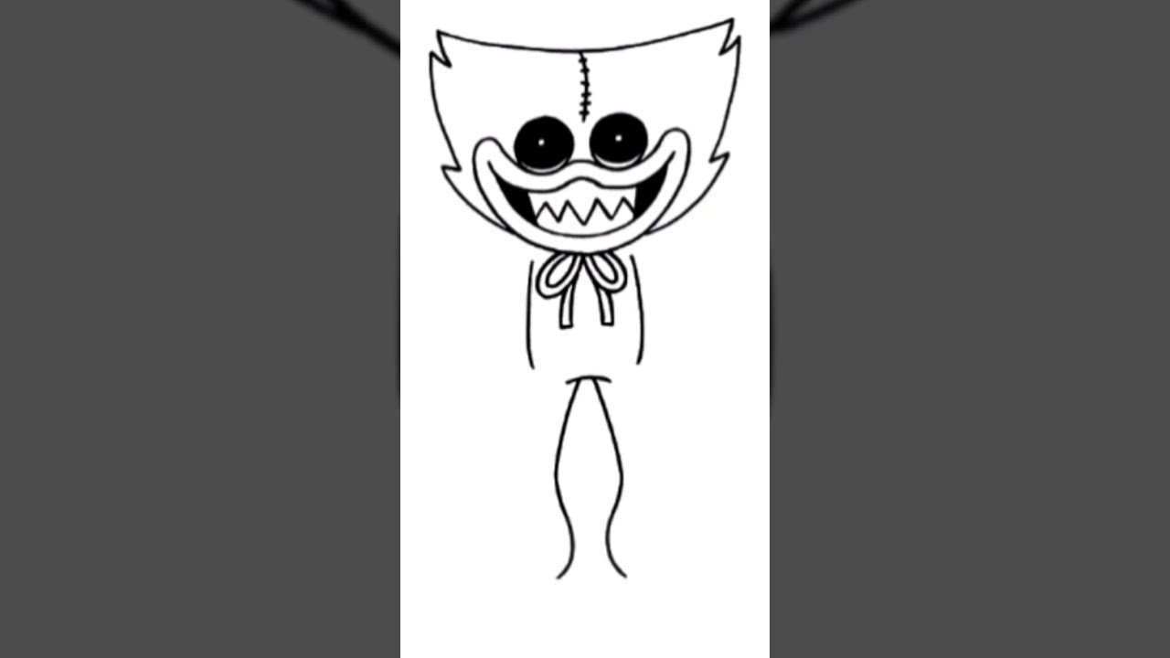 How to draw huggy wuggy poppy playtime cãmo dibujar a huggy wuggy poppy playtime