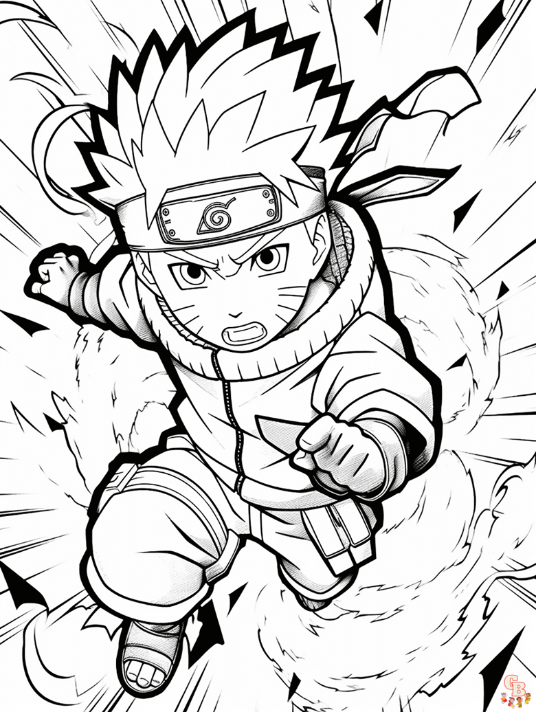 Colorful ninja adventures free naruto coloring pa