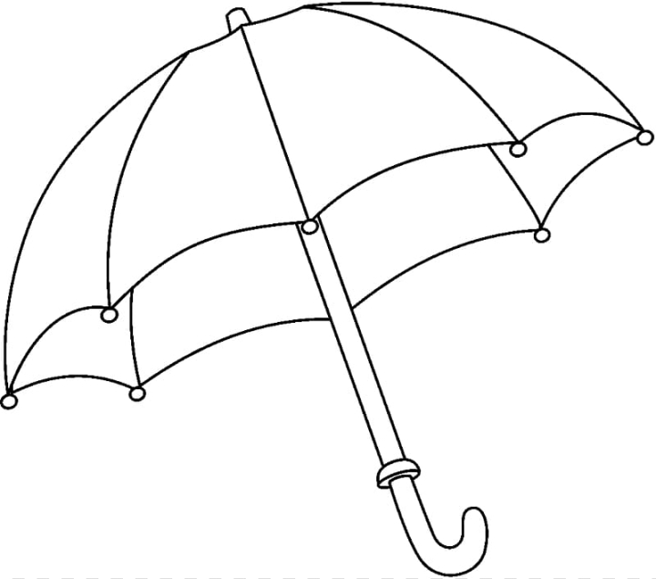 Free line art coloring book umbrella transparent background png clipart
