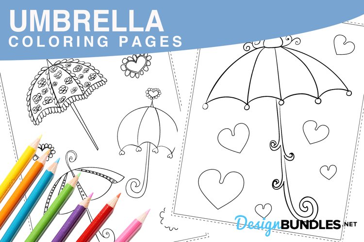 Umbrella coloring pages