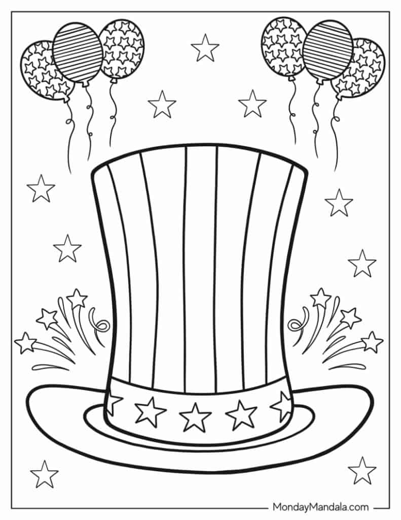 Th of july coloring pages free pdf printables