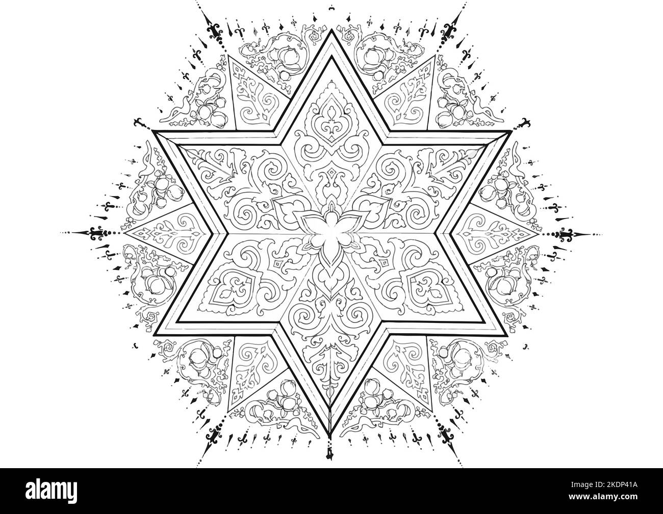 Adult coloring book black and white stock photos images
