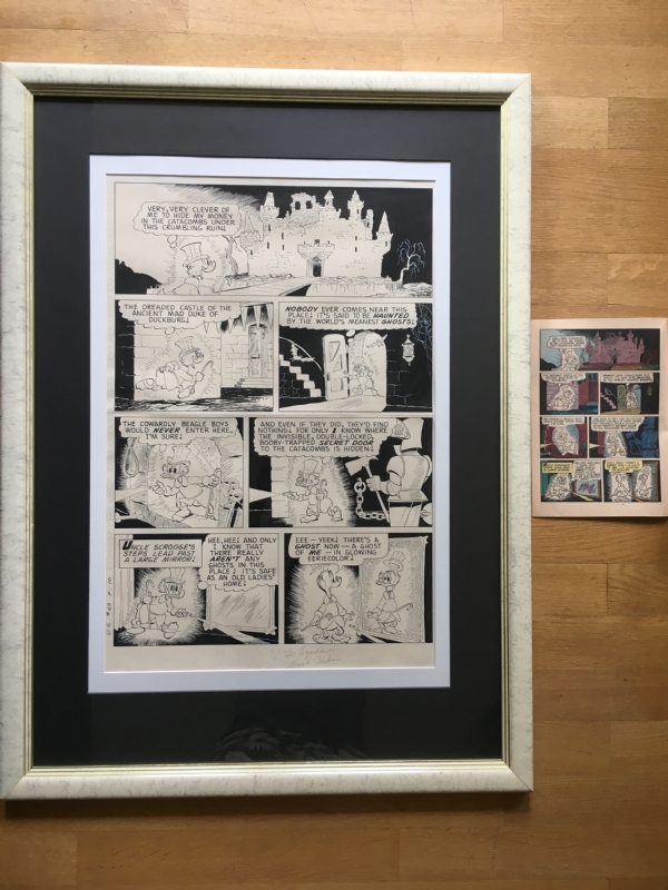 Uncle scrooge house of haunts page his shining hour in matti eronens carl barks ic art gallery room