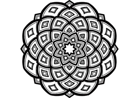 Mandala black and white stock illustrations cliparts and royalty free mandala black and white vectors