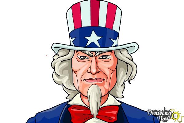 How to draw uncle sam