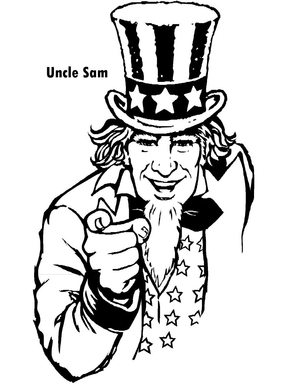 Uncle sam coloring page coloring pages coloring pages for kids fish coloring page