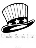 Uncle sams hat coloring page