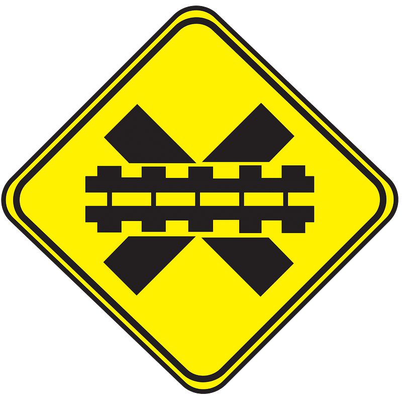 Uncontrolled railroad crossing ahead sign in uruguay clipart free download transparent png