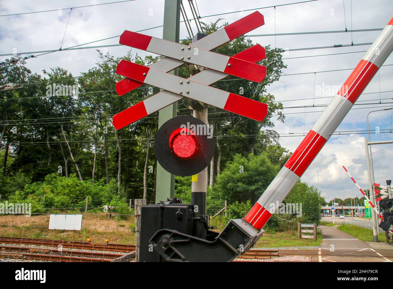 Railroad crossing sign silhouette hi