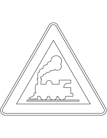 Railroad crossing sign in argentina coloring page free printable coloring pages