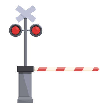 Level crossing with barrier sign stock vector illustration and royalty free level crossing with barrier sign clipart