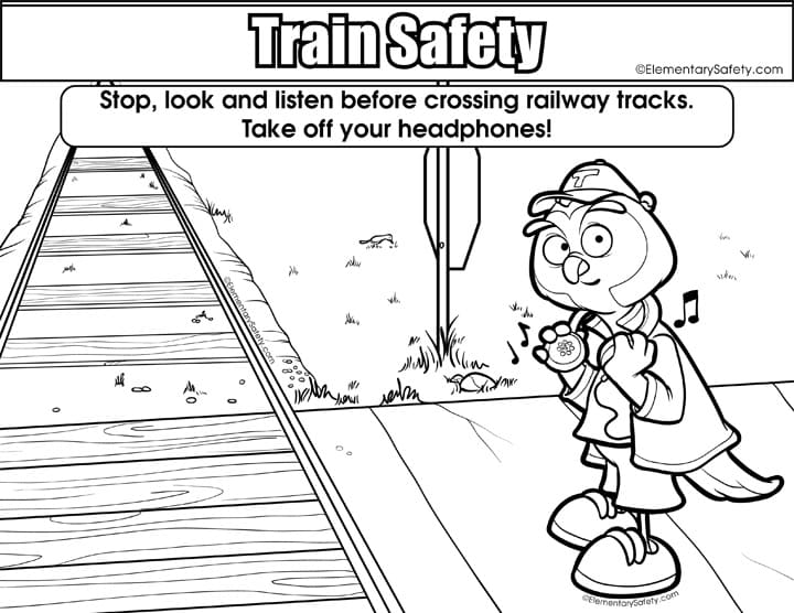 Crossing railway tracks fãrbung seite