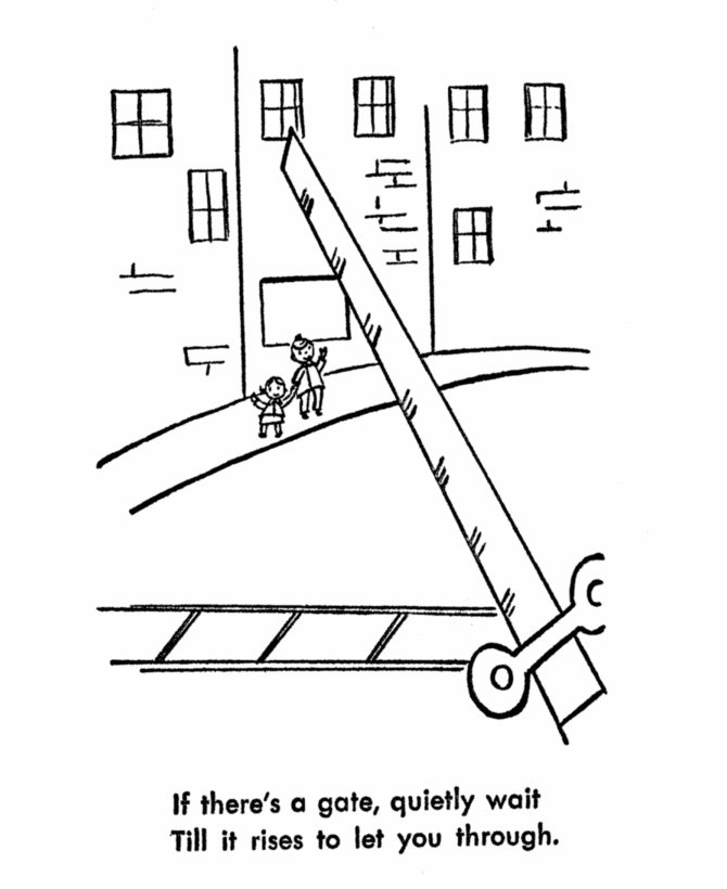 Railroad safety coloring pages