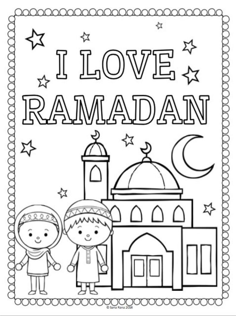 Ramadan coloring pages for kids