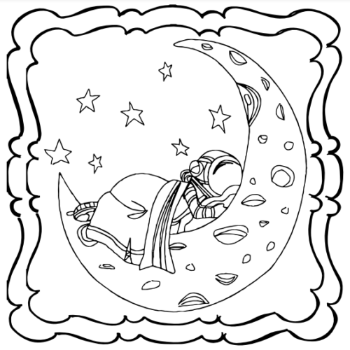 Moon coloring book made by teachers