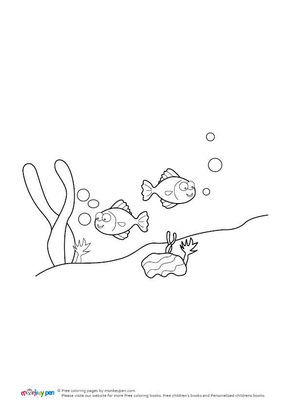Ocean coloring picture free colouring book for children â monkey pen store