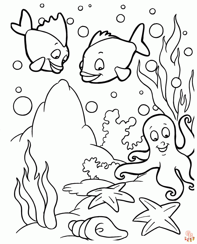 Explore the fascinating with under sea coloring pages