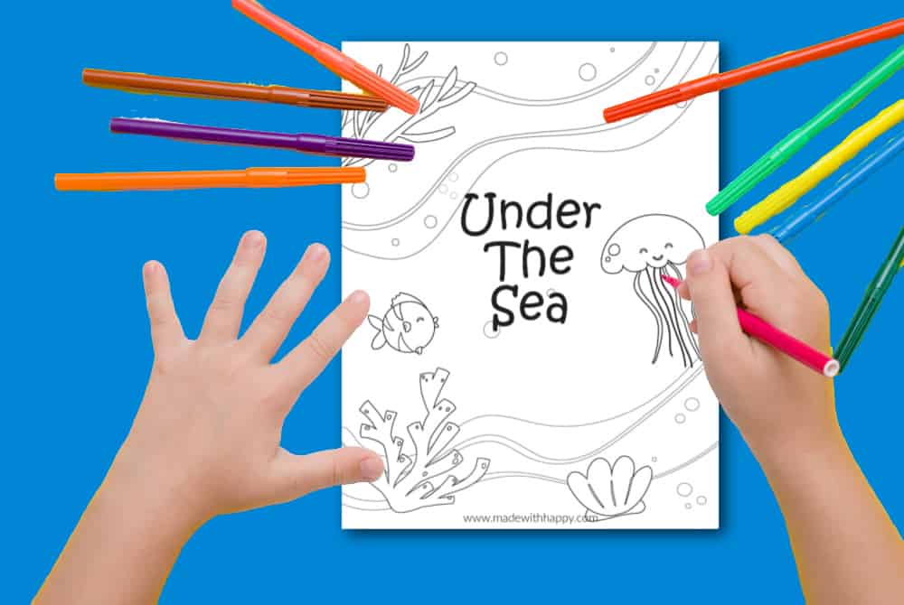 Free printable under the sea coloring page
