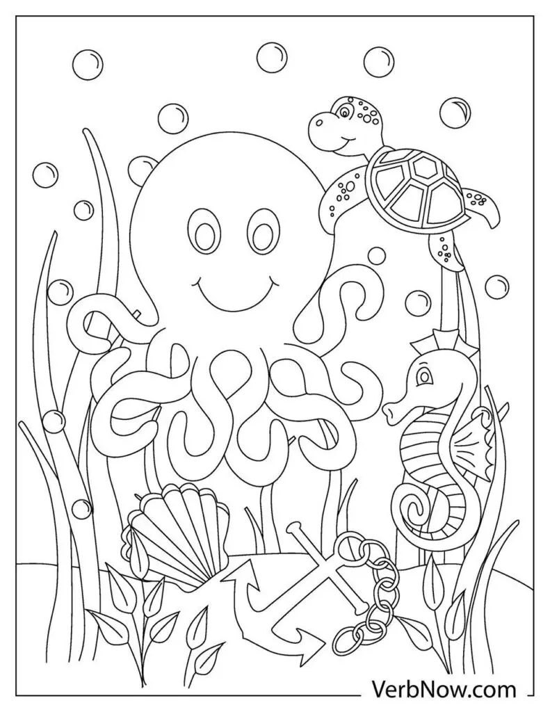 Free ocean coloring pages book for download printable pdf