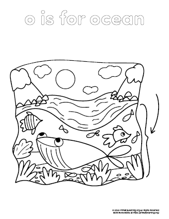 Ocean coloring page