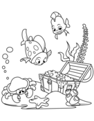 Treasure chest coloring pages free coloring pages