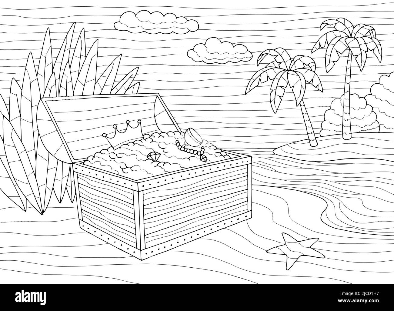 Treasure chest black and white stock photos images