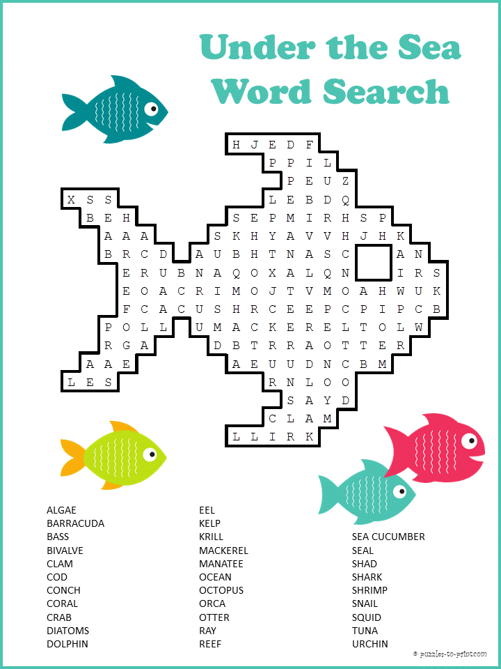 Free printable ocean word search ocean words under the sea crafts sea activities