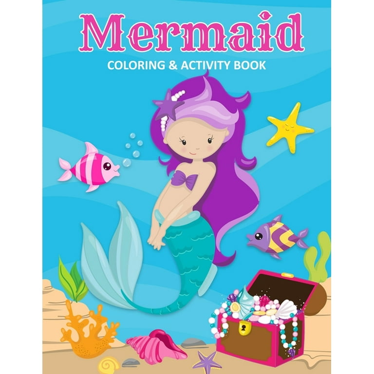 Mermaid coloring activity book primary k