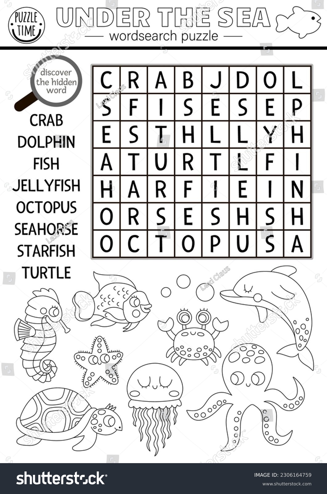Under sea words images stock photos d objects vectors