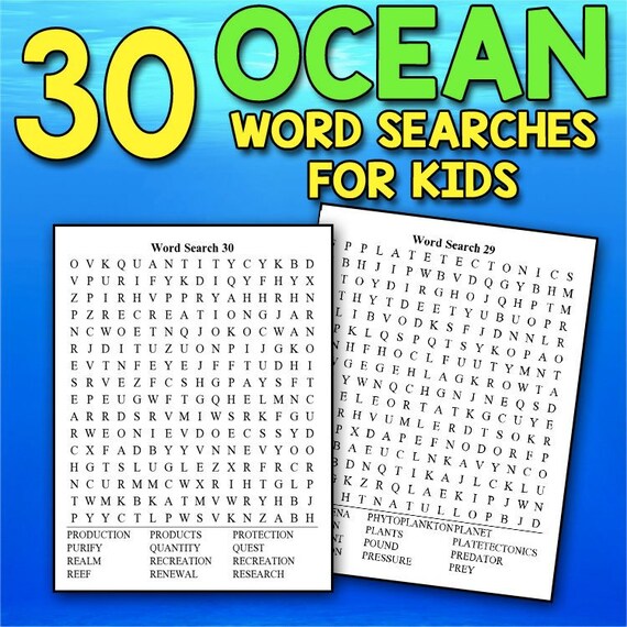 Best value ocean word search for kids easy and fun
