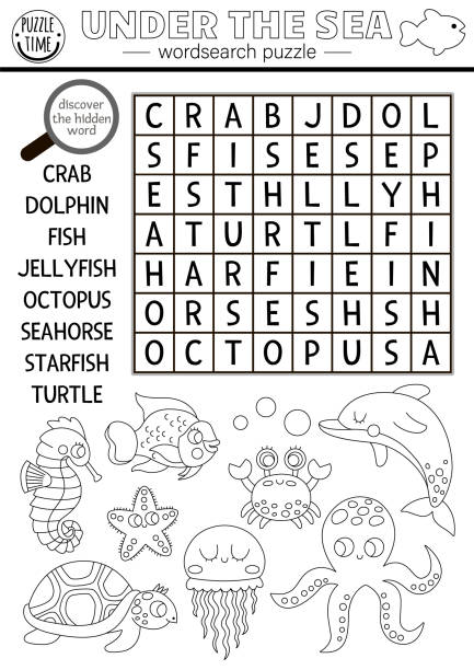 Octopus hiding illustrations stock illustrations royalty