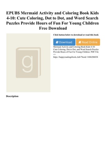 Epub mermaid activity and coloring book kids