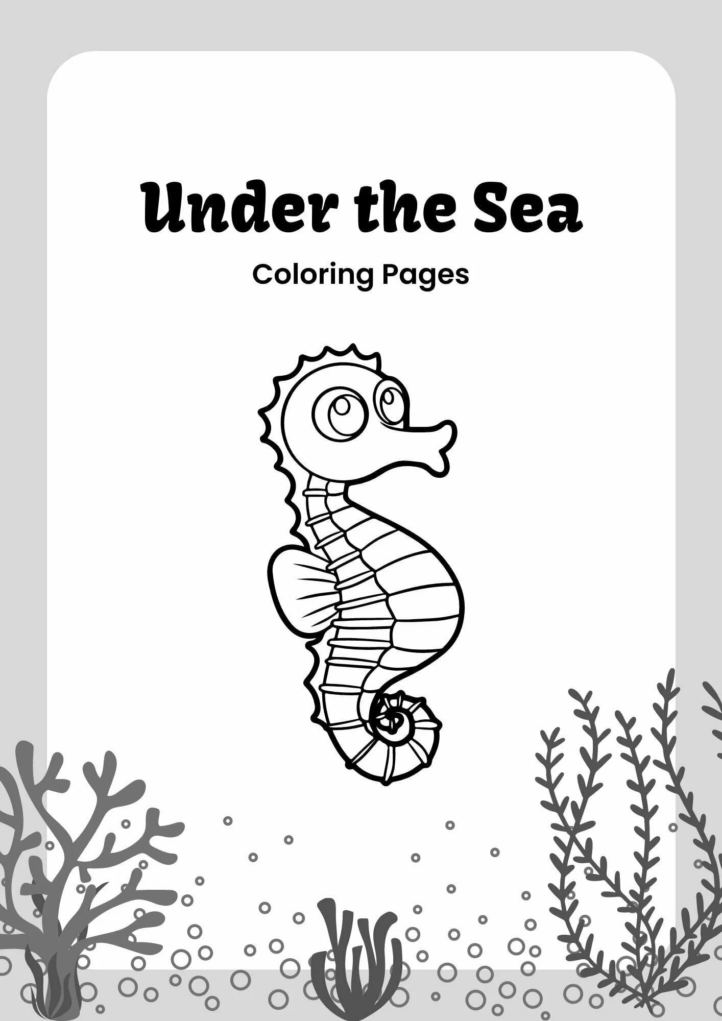 Under the sea coloring pages worksheet