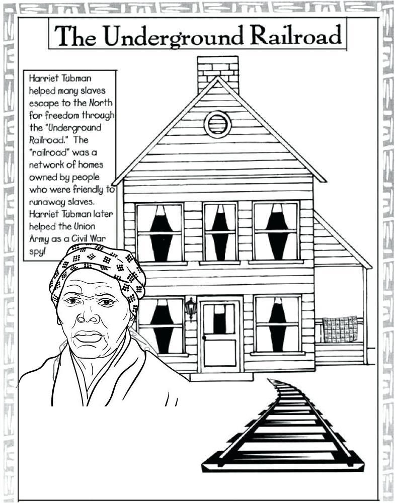 Harriet tubman underground railroad coloring page harriet tubman underground railroad harriet tubman underground railroad
