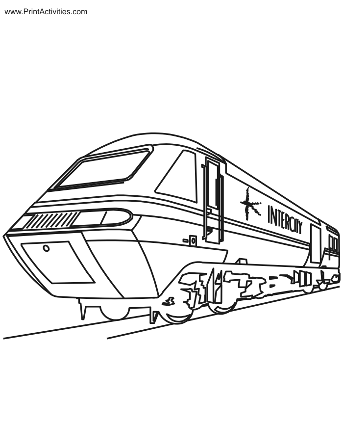 Train coloring page train
