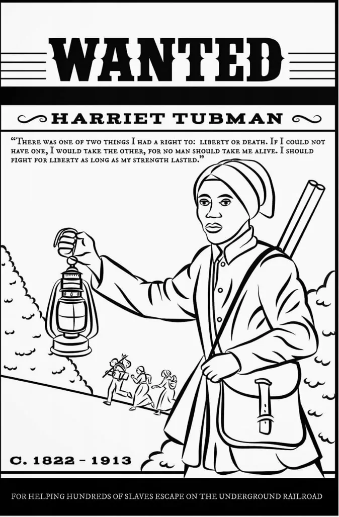 Harriet tubman coloring pages