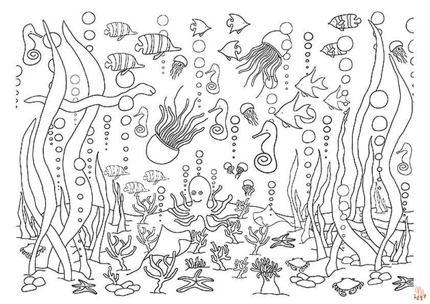 Dive into underwater coloring pages with