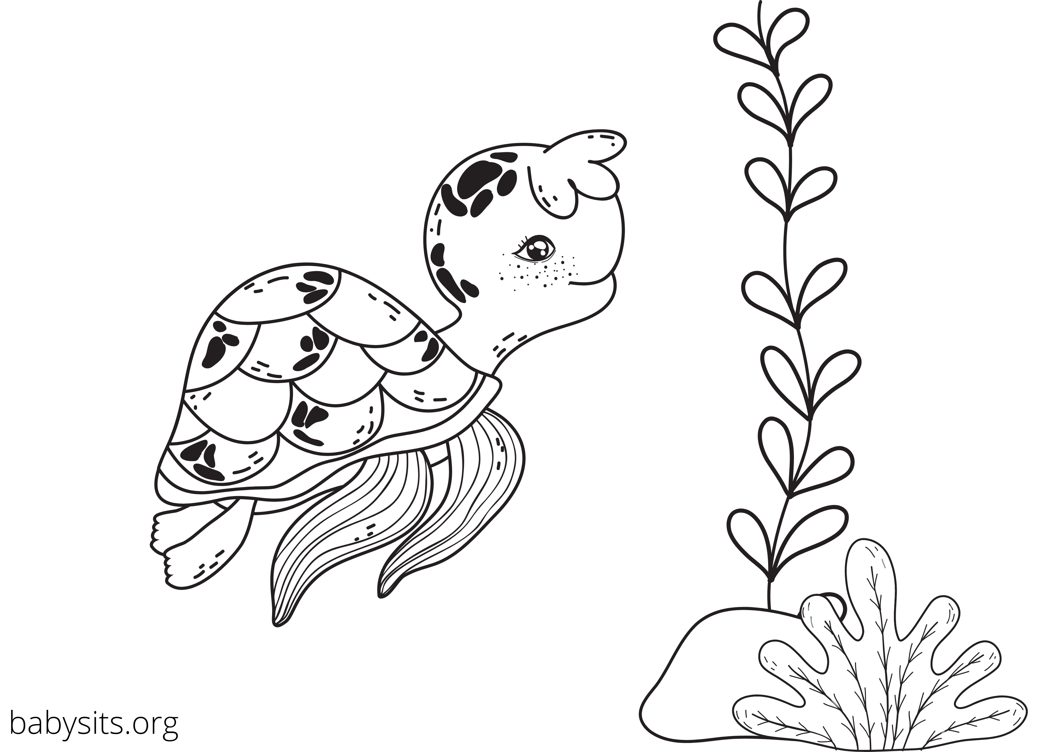 Free printable colouring pages of sea animals